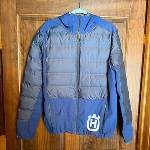 Husqvarna Motorcycle Blue Hooded Jacket with Logo